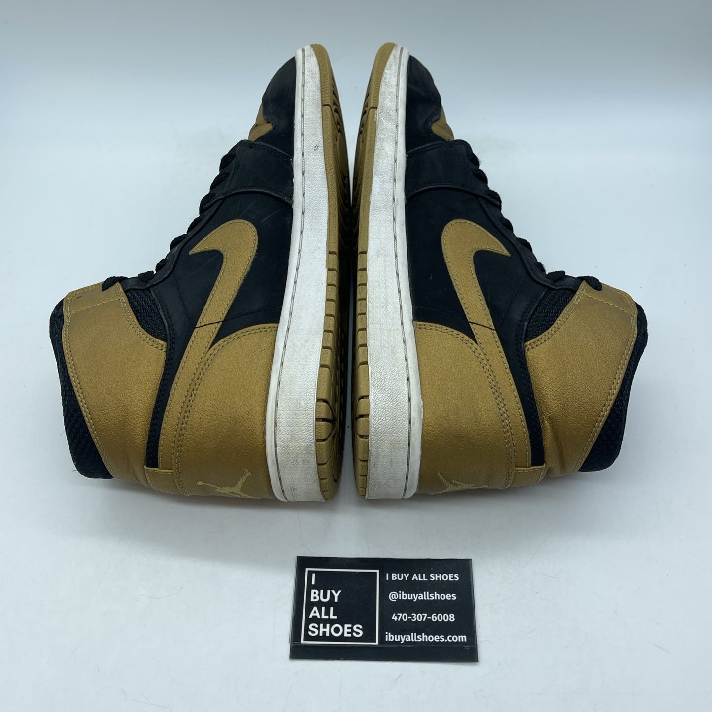 Size 10 - Air Jordan 1 Retro High Melo Gold Black Suede Leather (332550-026)