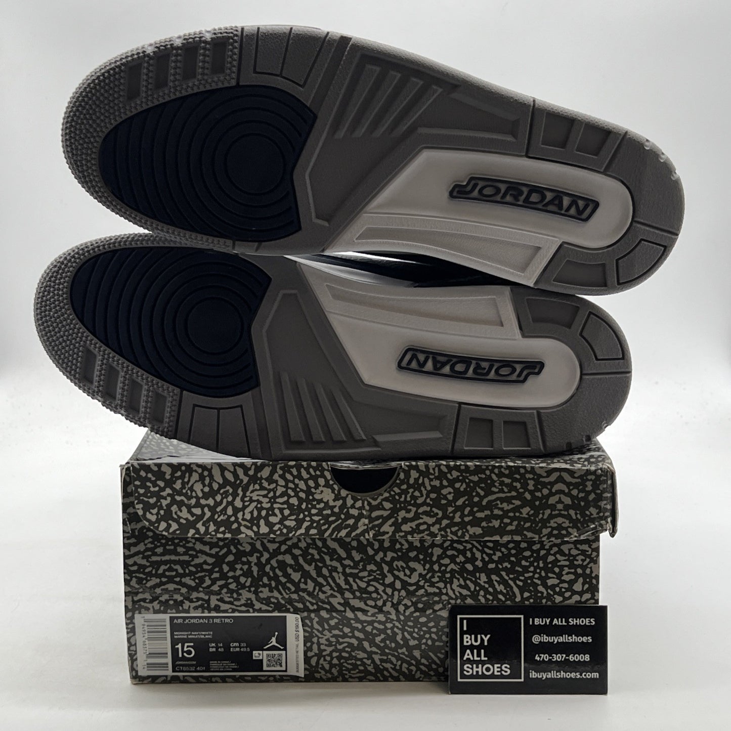 Size 15 - Air Jordan 3 Retro Blue (CT8532-401)