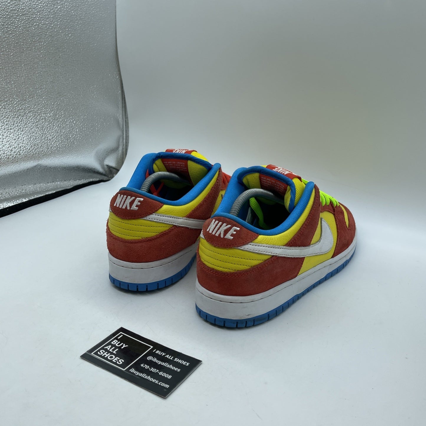 Size 10.5 - Nike SB Dunk Low Bart Simpson Red Yellow Suede Leather (BQ6817-602)