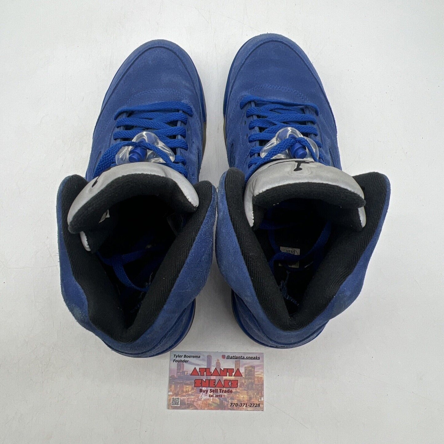 Size 11 - Air Jordan 5 Retro Blue Suede Grey Black (136027-401)