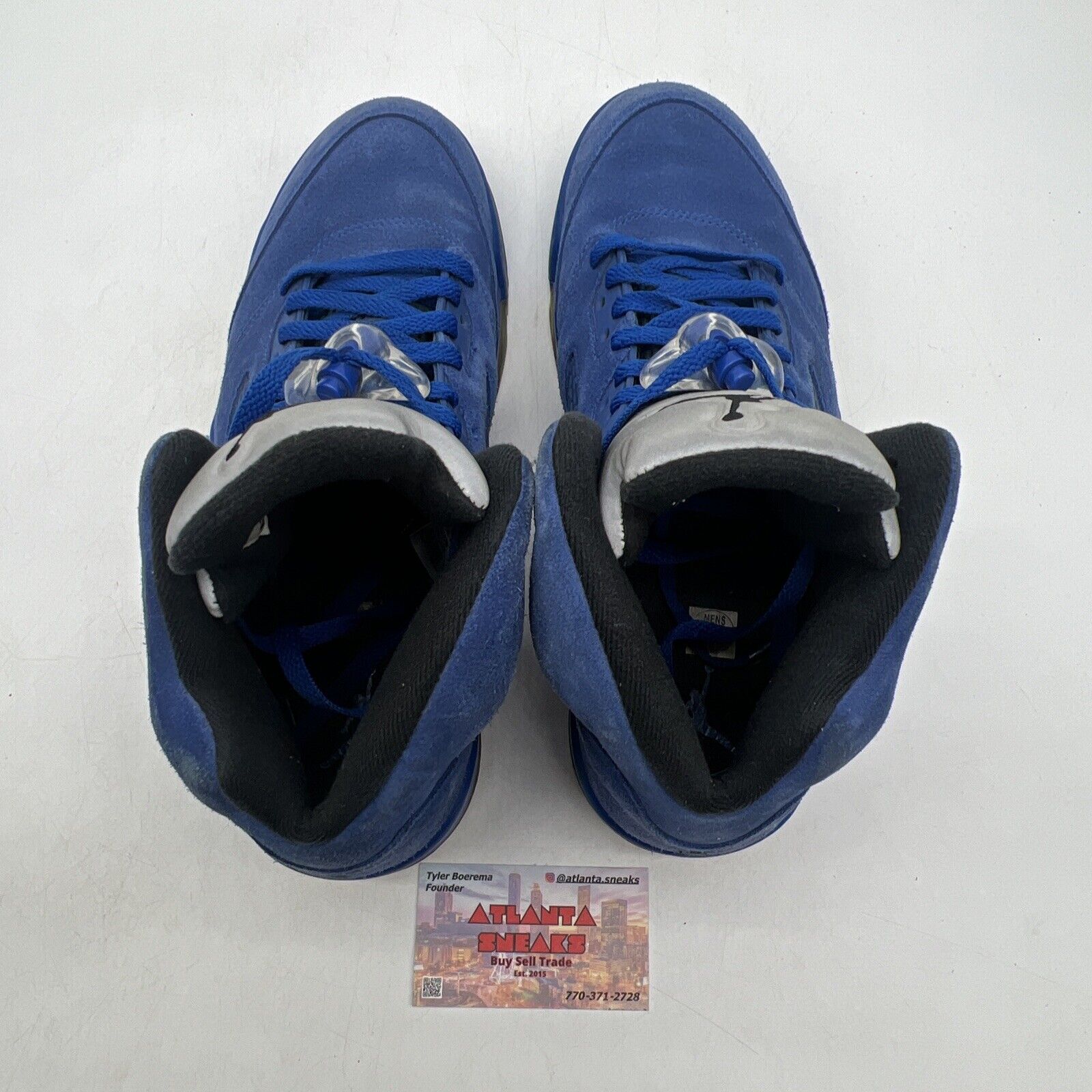 Size 11 - Air Jordan 5 Retro Blue Suede Grey Black (136027-401)