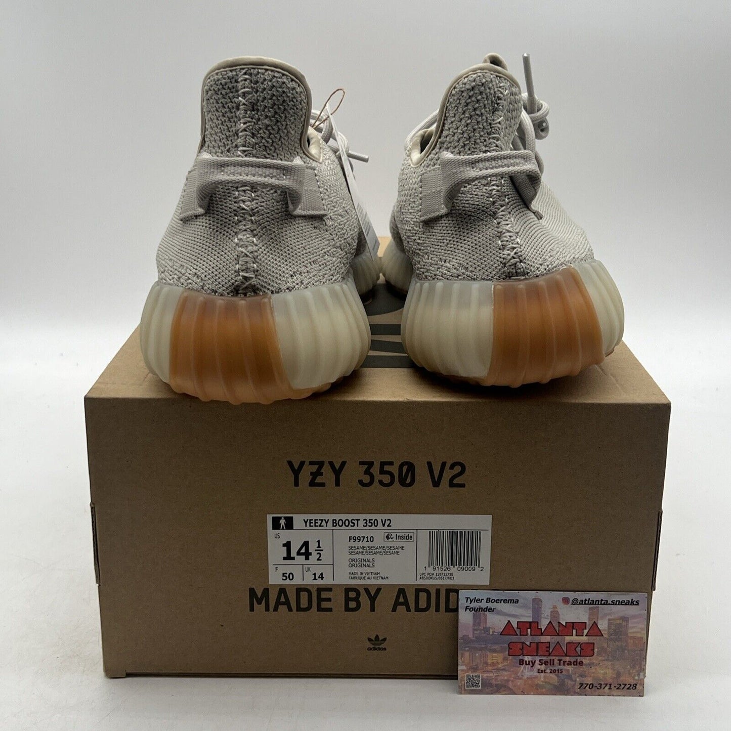 Size 14.5 - adidas Yeezy Boost 350 V2 Low Sesame (F99710)