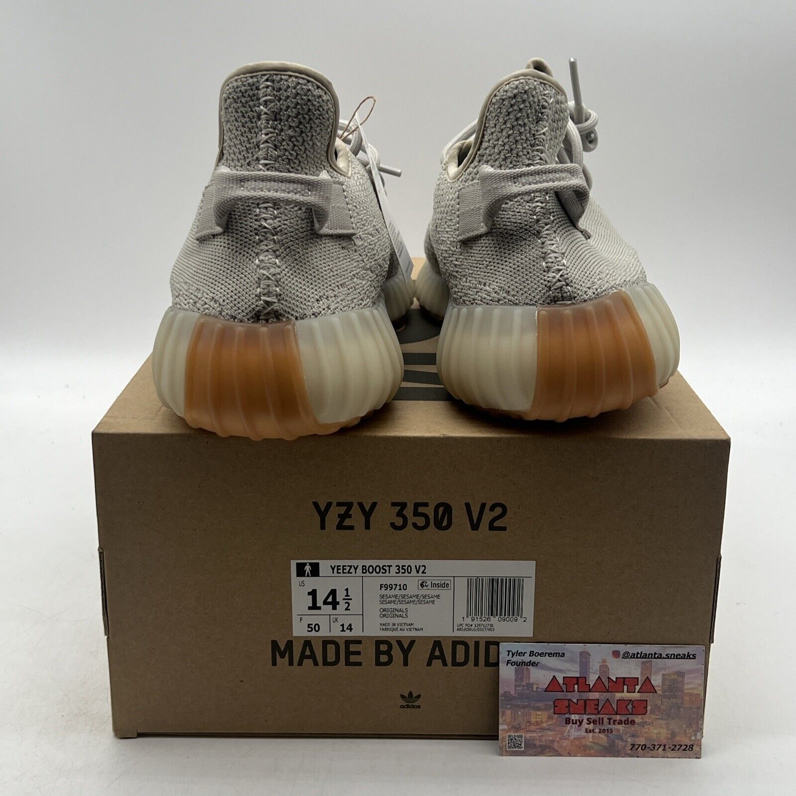 Size 14.5 - adidas Yeezy Boost 350 V2 Low Sesame (F99710)