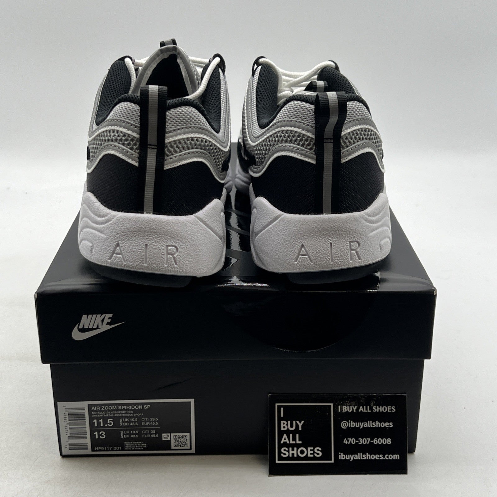 Size 11.5 - Nike Air Zoom Spiridon SP 2024 Silver Red (HF9117-001)
