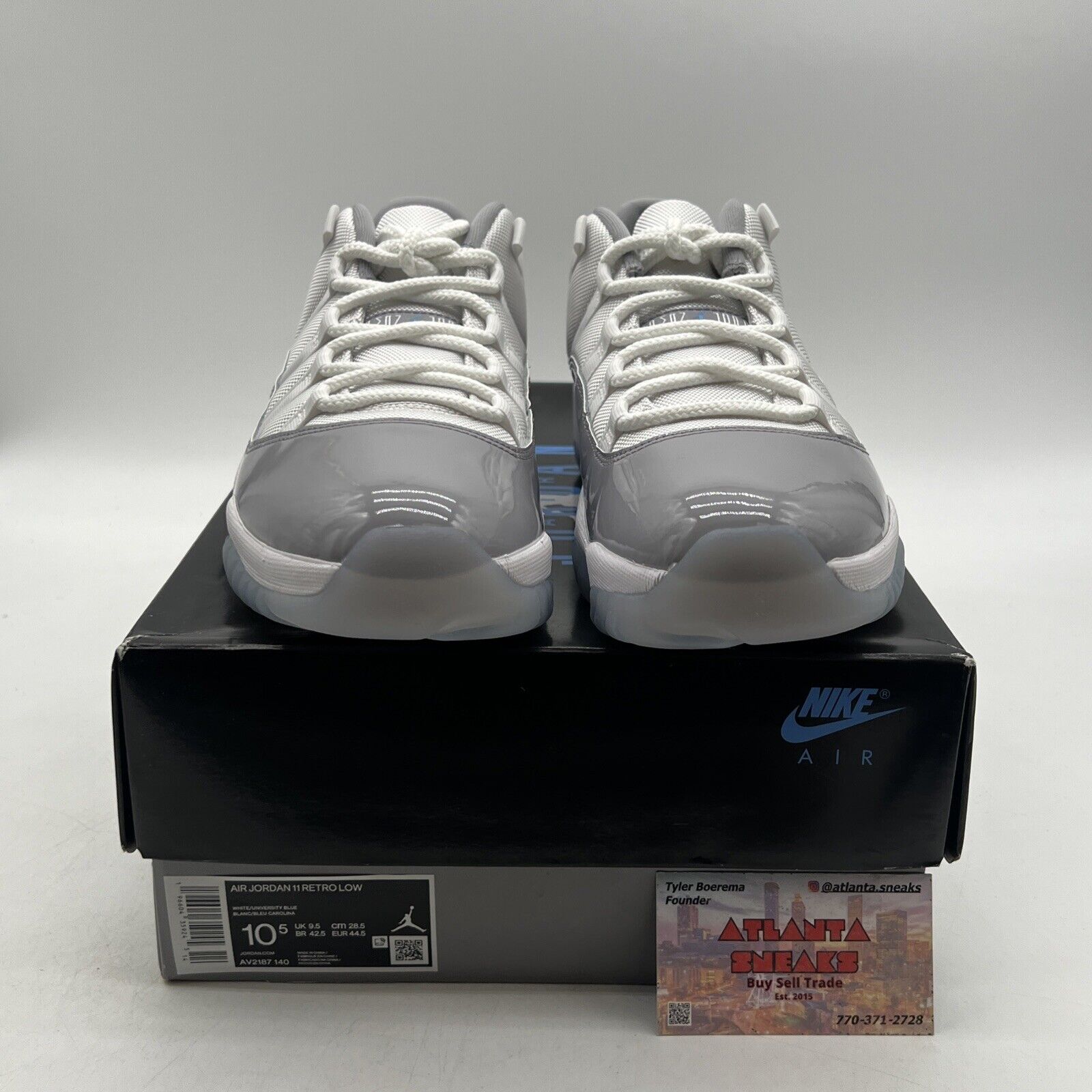 Size 10.5 - Air Jordan 11 Retro Low Cement Grey Leather White (AV2187-140)