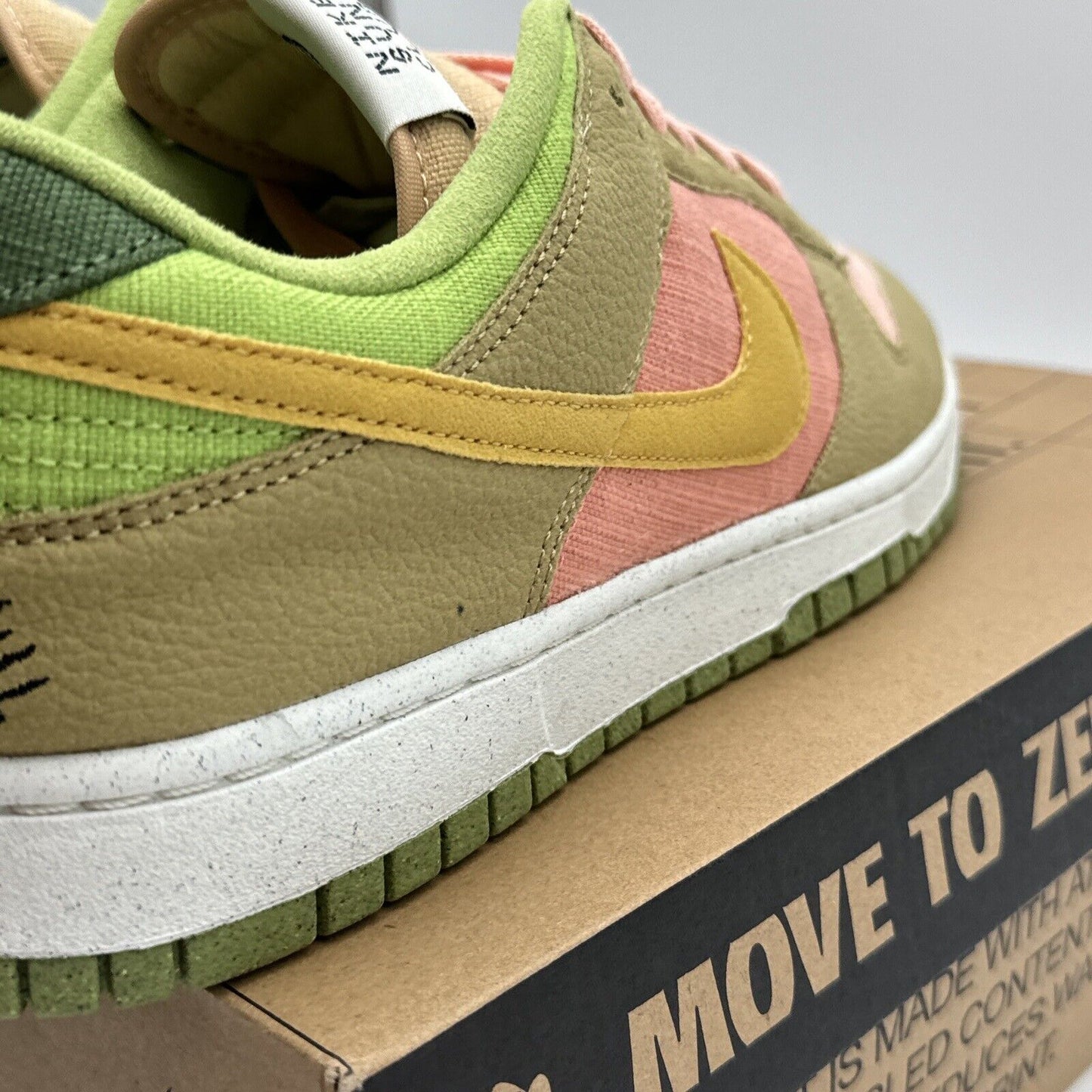 Size 12 - Nike Dunk Low Sun Club-Arctic Orange Sanded Gold 2022 Pastel Canvas