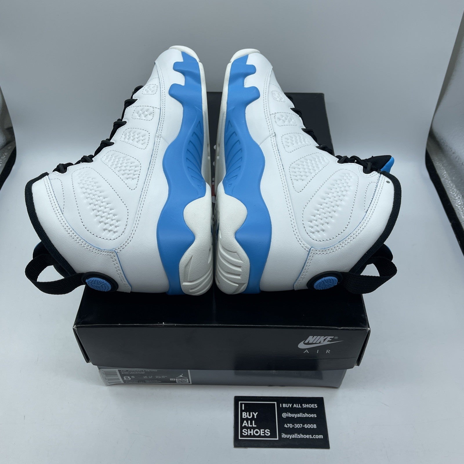 Size 8.5 - Air Jordan 9 Retro 2024 Powder Blue White Leather (FQ8992-101)