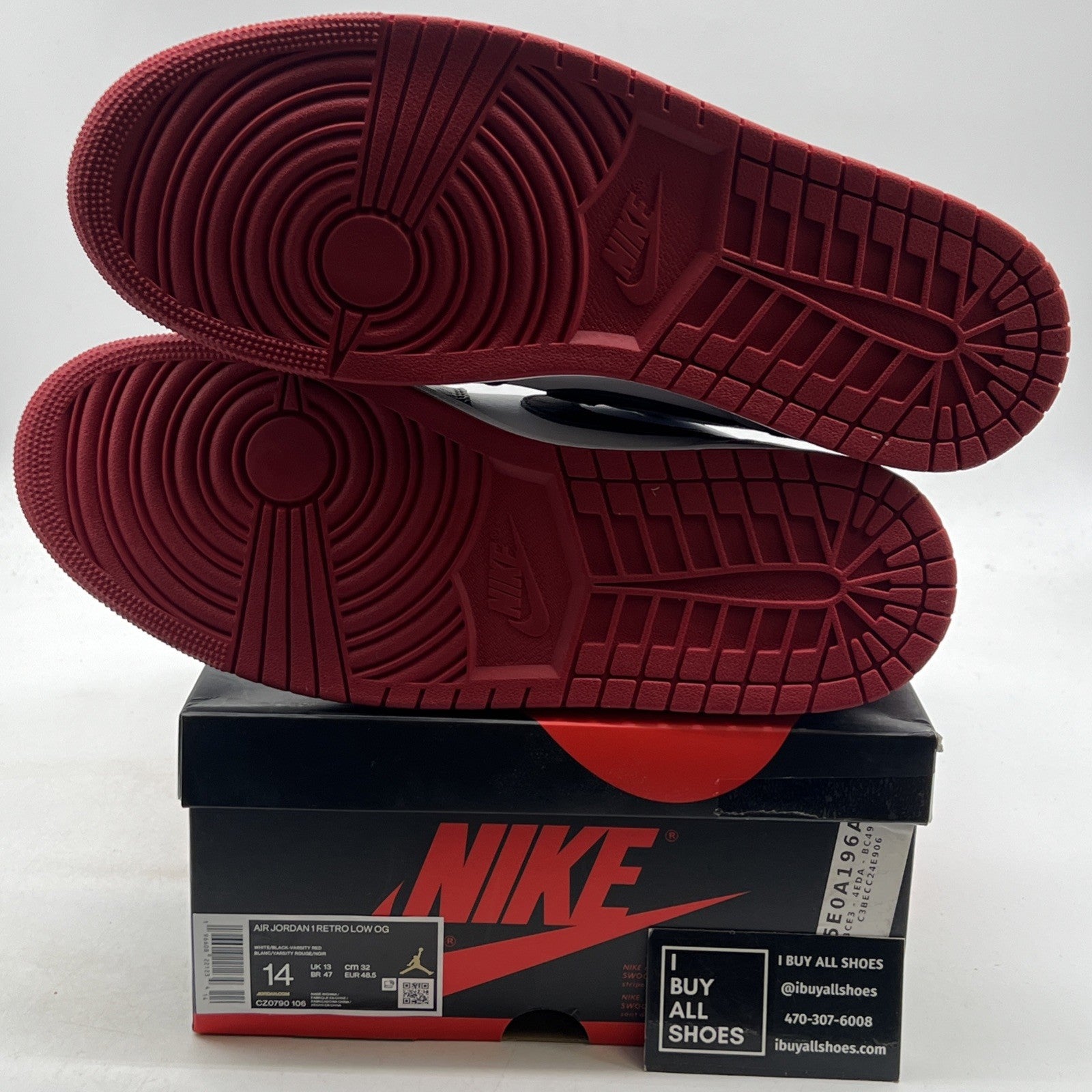 Size 14 - Air Jordan 1 Retro OG Low Black Toe (CZ0790-106)