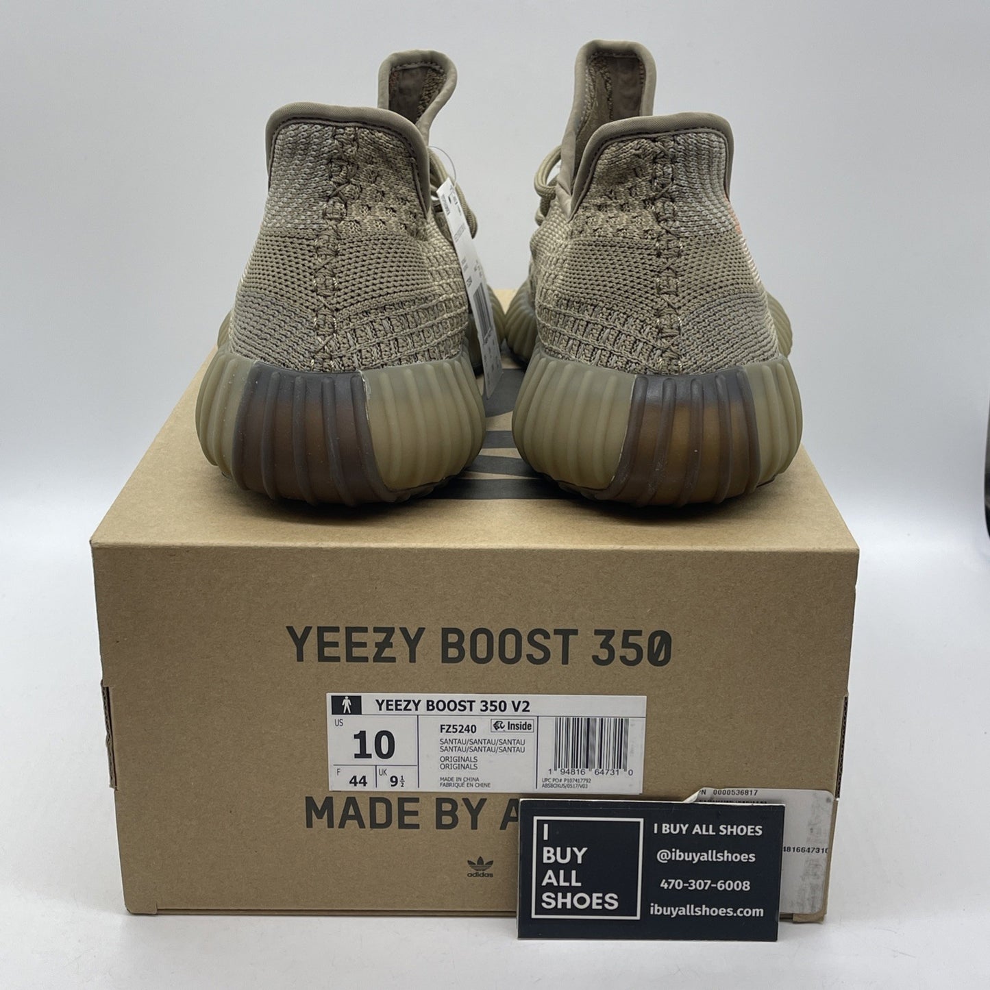 Size 10 - Yeezy Boost 350 V2 Sand Taupe Brown Suede (FZ5240)