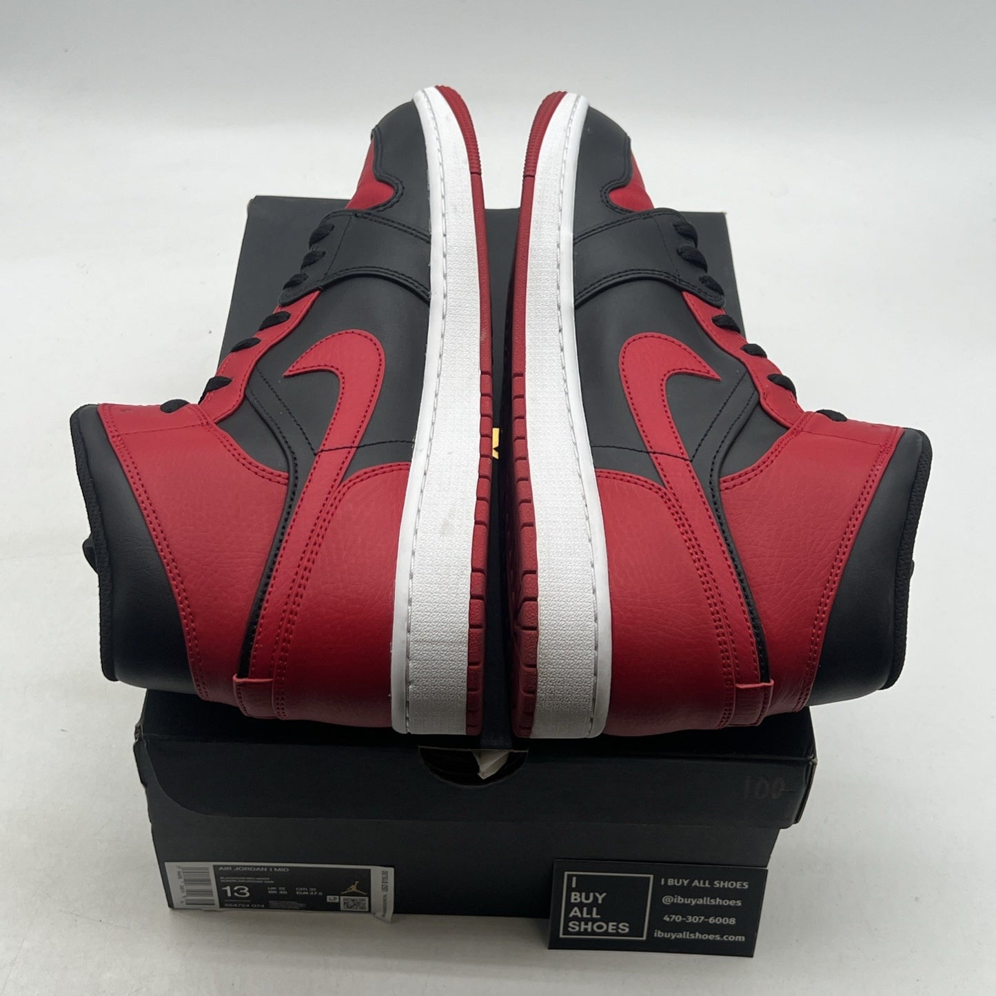 Size 13 - Air Jordan 1 Mid Banned 2020 (554724-074)