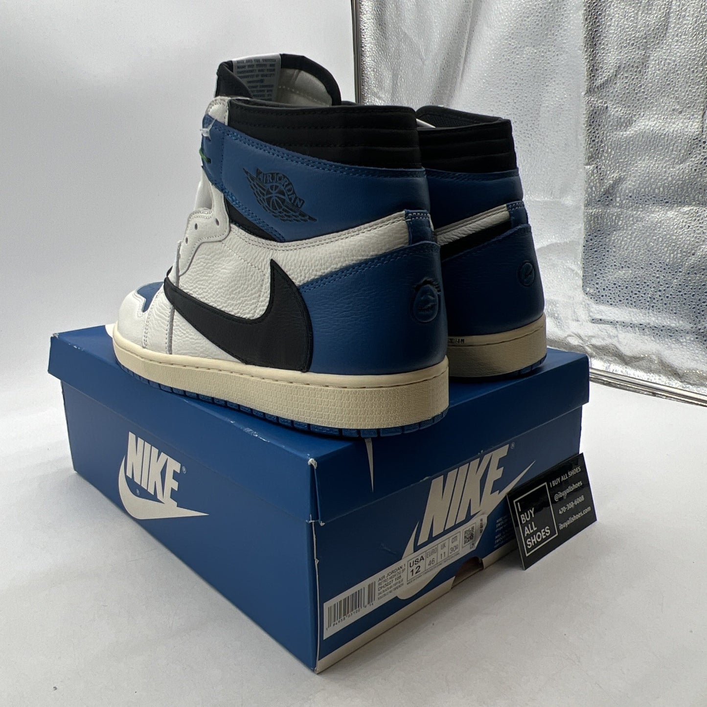 Size 12 - Air Jordan 1 Retro x Fragment Design x Travis Scott High Blue