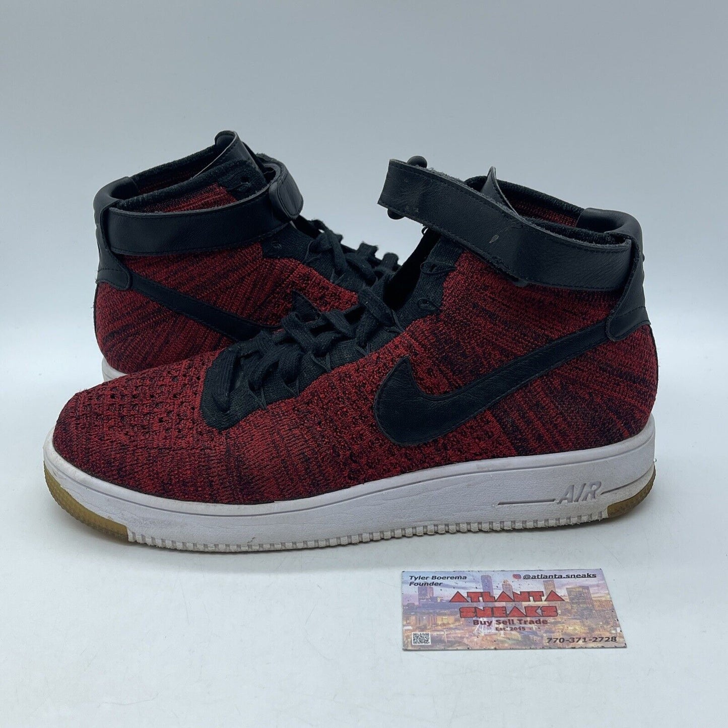 Size 11.5 - Nike Air Force 1 Ultra Flyknit Mid University Red (817420-600)