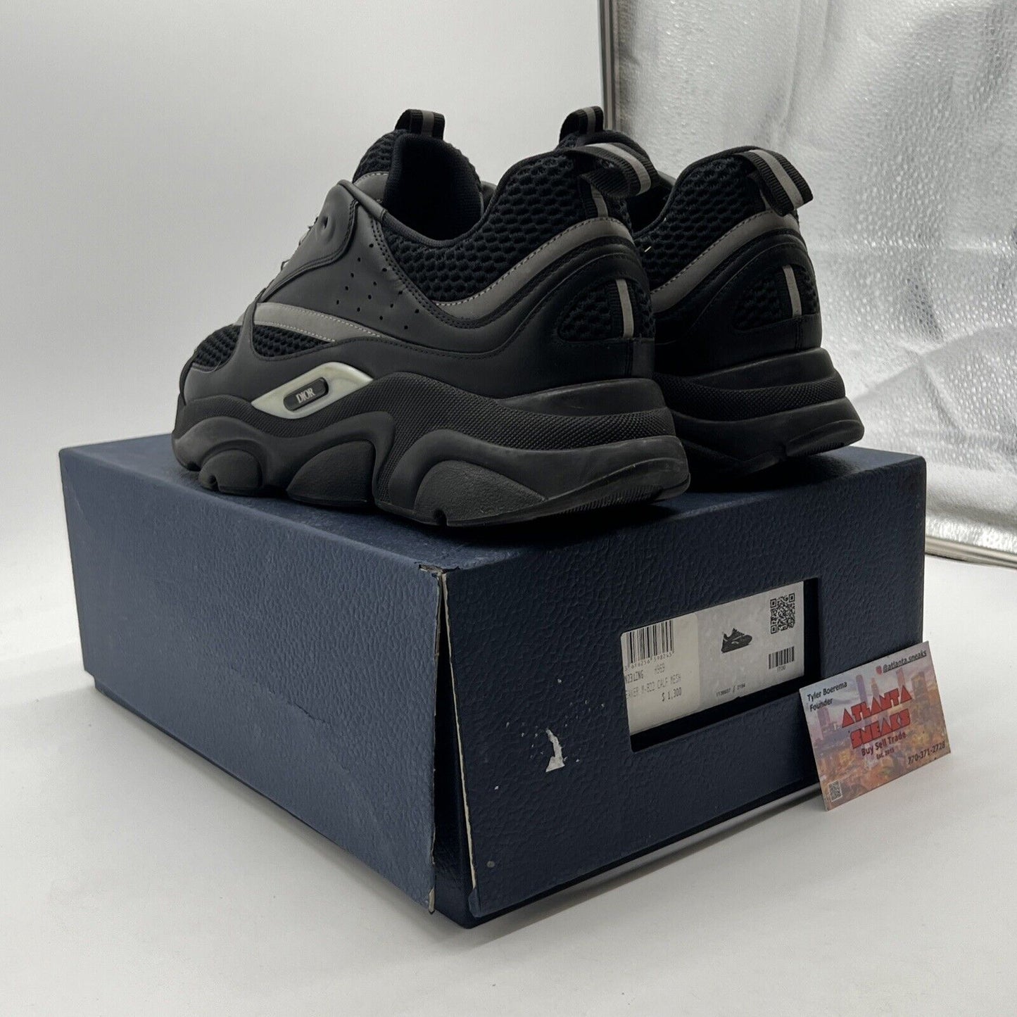 Size 11 - Dior B22 Black Silver Reflective