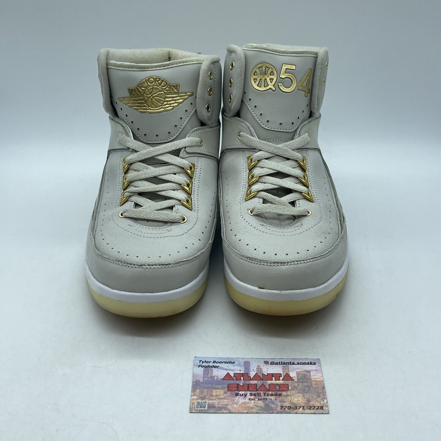 Size 11 - Air Jordan 2 Quai 54 Tan White GoldSuede Leather (866035-001)