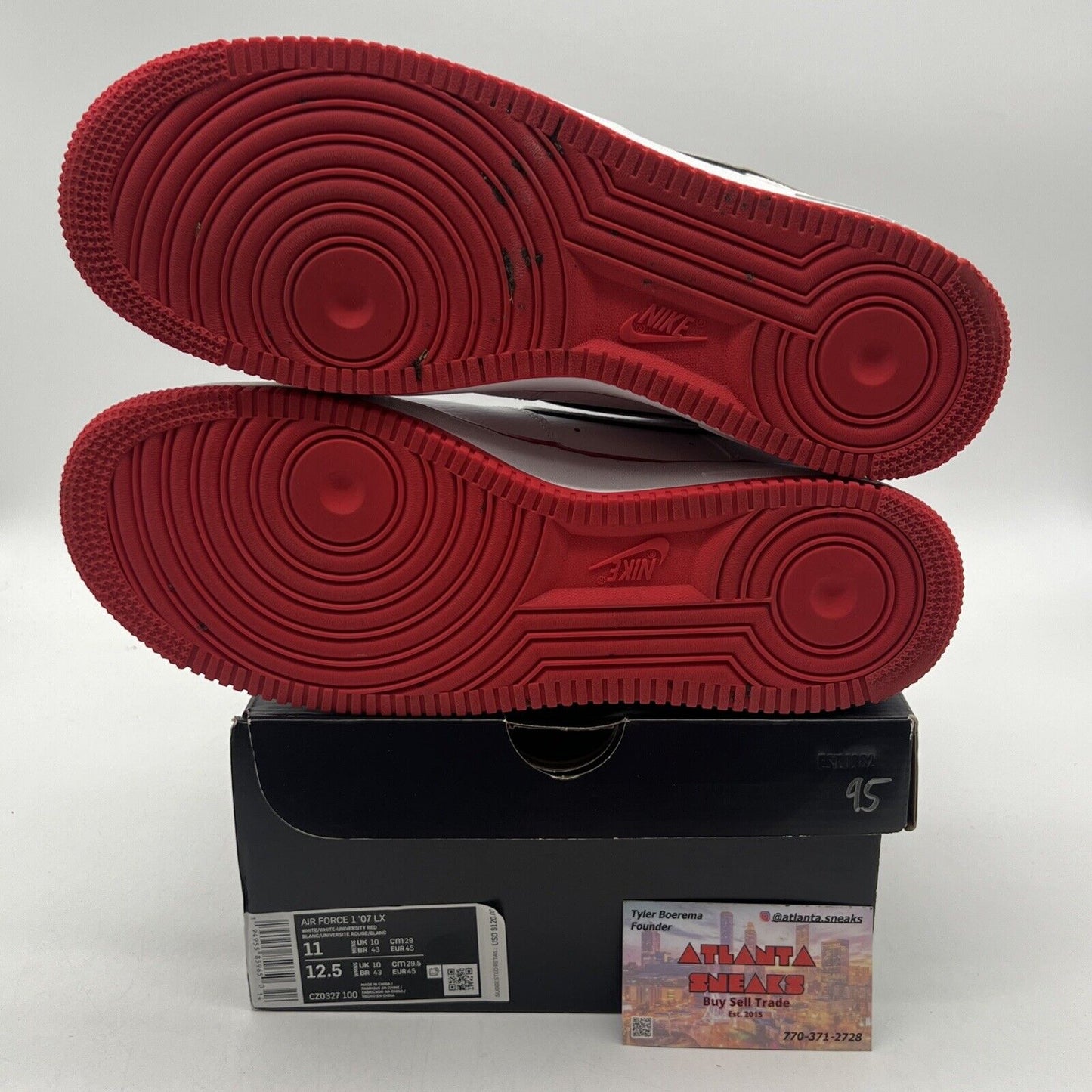 Size 11 - Nike Urbanstar x Air Force 1 '07 LX HELLO Pack - White University Red