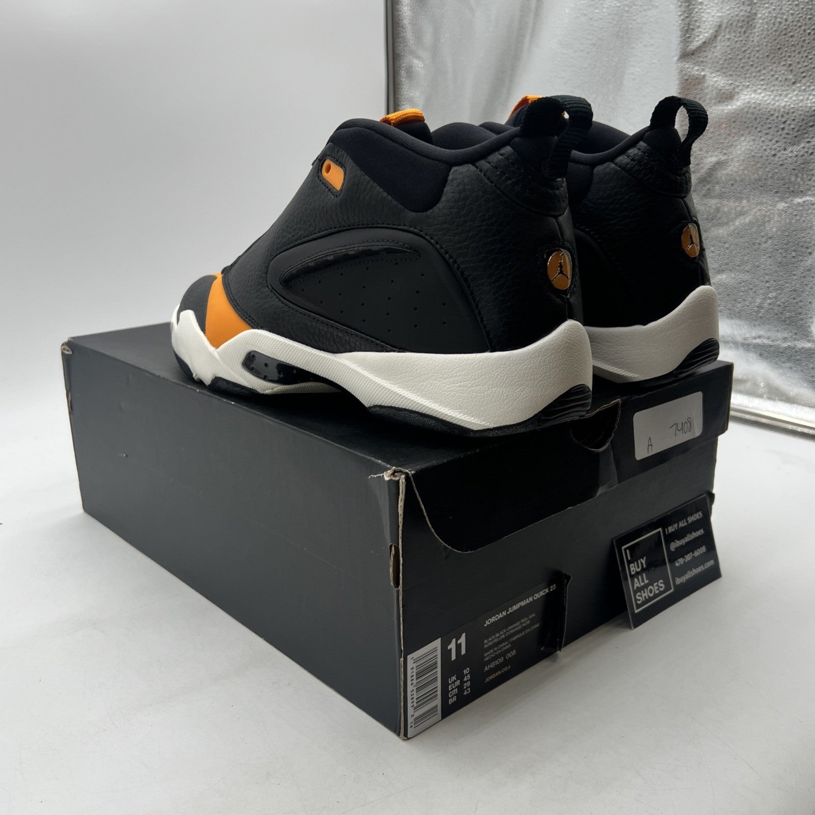 Size 11 - Jordan Jumpman Quick 23 Black Orange Peel (AH8109-008)