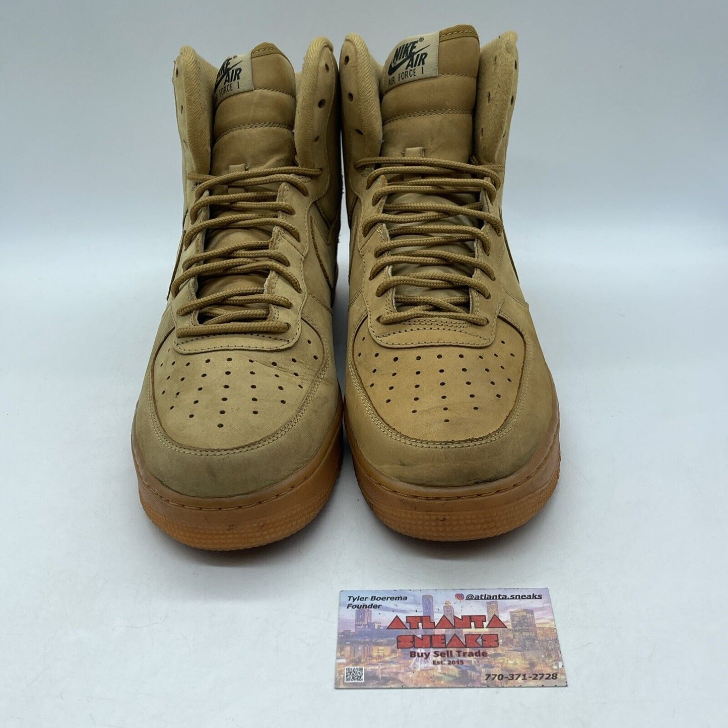 Size 11 - Nike Air Force 1 '07 LV8 WB High Flax Brown Black Suede (882096-200)