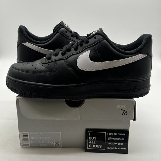 Size 10.5 - Nike Air Force 1 '07 Black White (FZ0627-010)