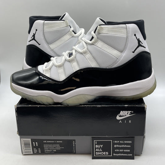 Size 11 - Jordan 11 Retro High Concord Black White Leather (378037-100)