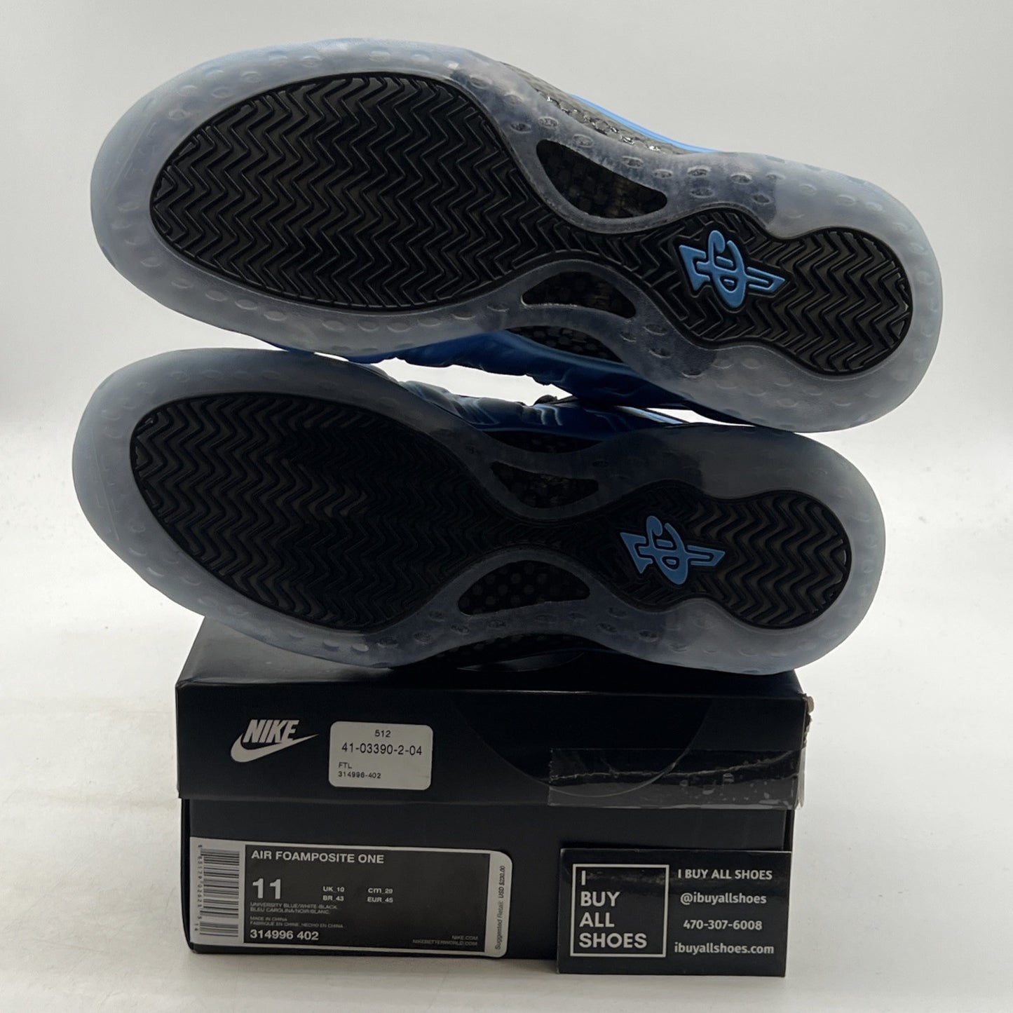 Size 11 - Nike Air Foamposite One University Blue (314996-402)