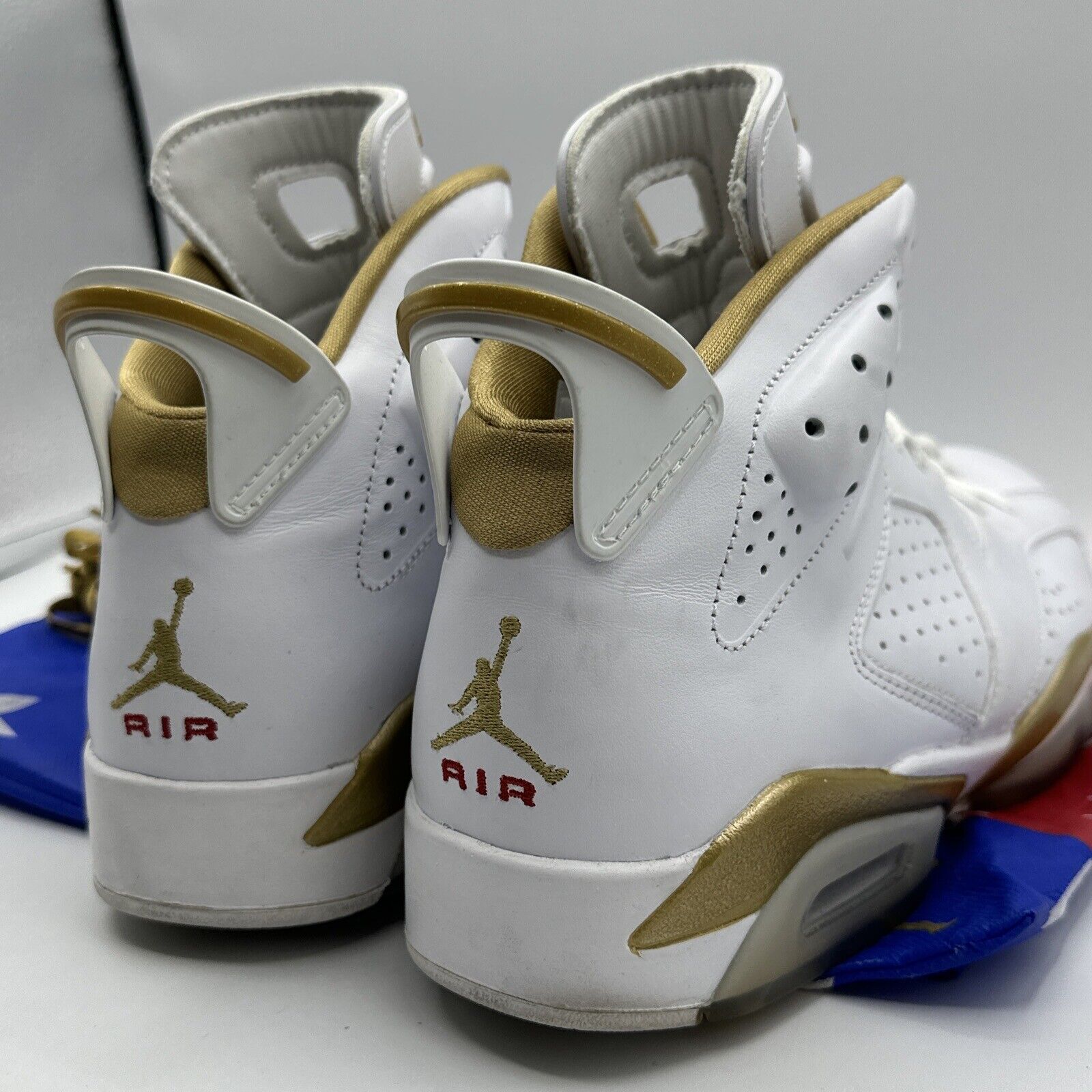 Size 9 - Jordan 6 Retro GMP 2012 White Golf With Carry Case Extra Laces Leather