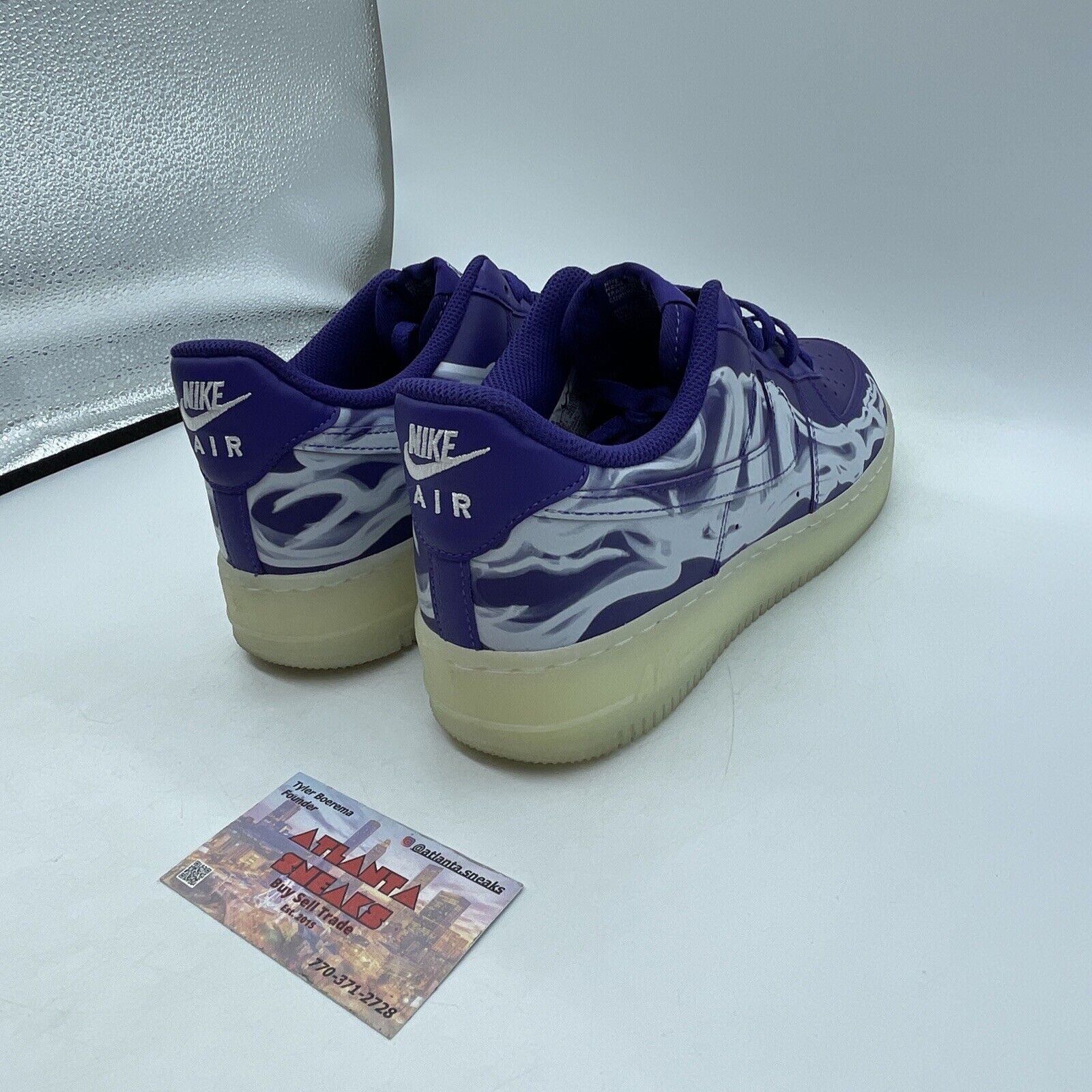 Size 9.5 - Nike Air Force 1 Low Purple Skeleton White (CU8067-500)