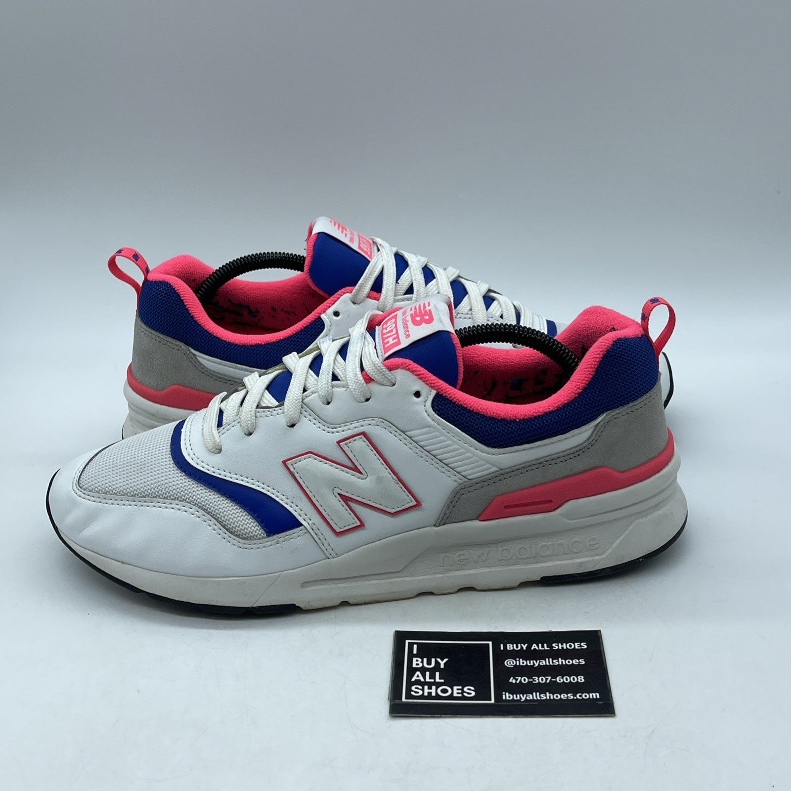 Size 10 - New Balance 997 White Pink Blue (CM997HAJ)