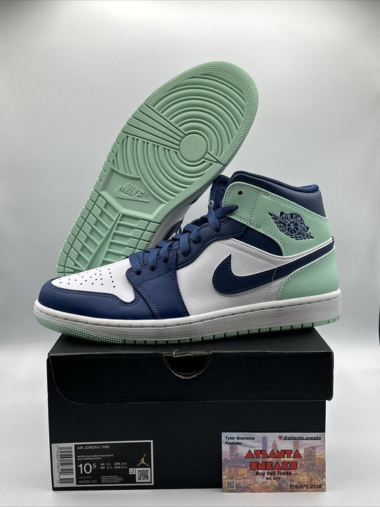 Size 10.5 - Jordan 1 Mid Blue Mint 2022