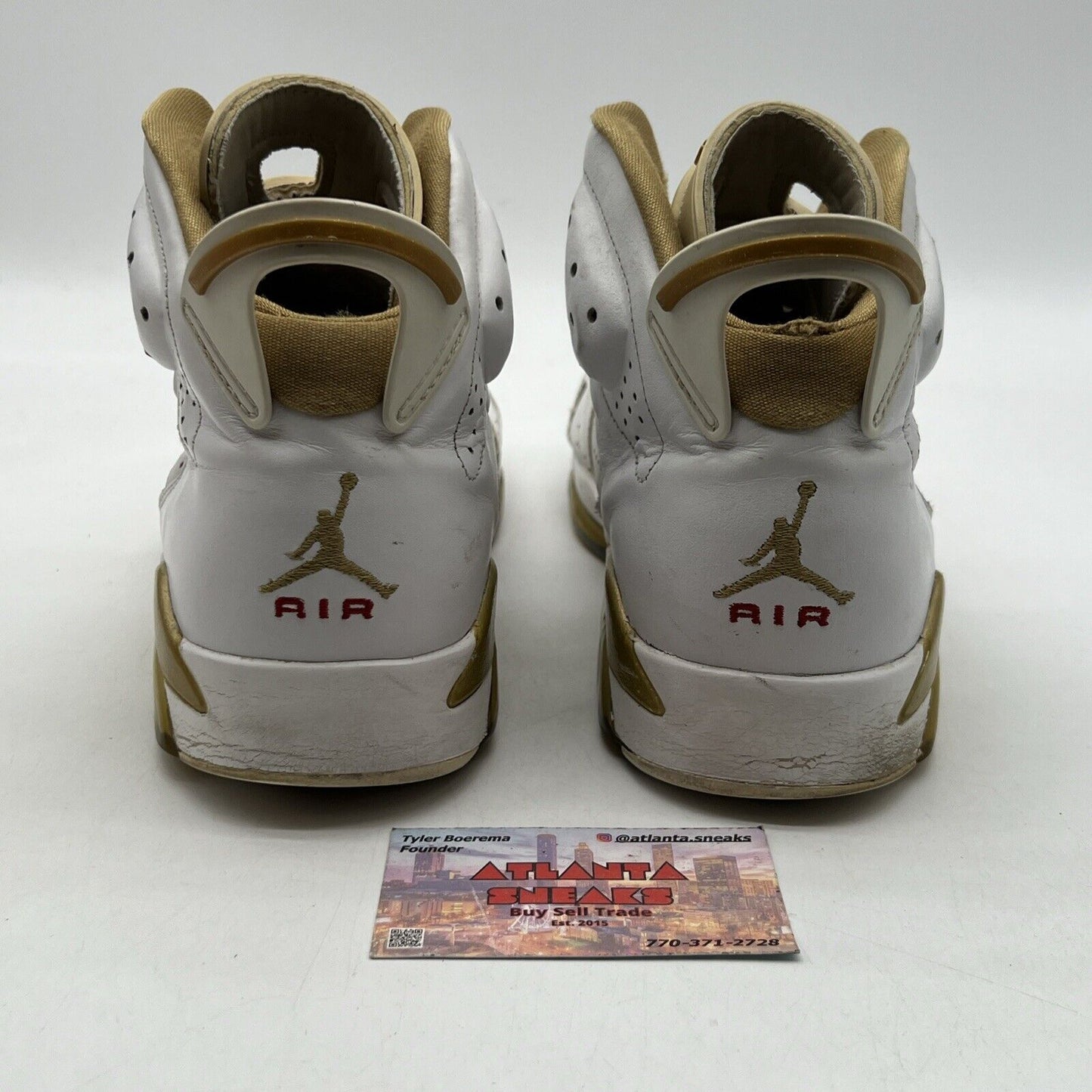 Size 10 - Air Jordan 6 Retro GMP White Gold Leather (384664-135)