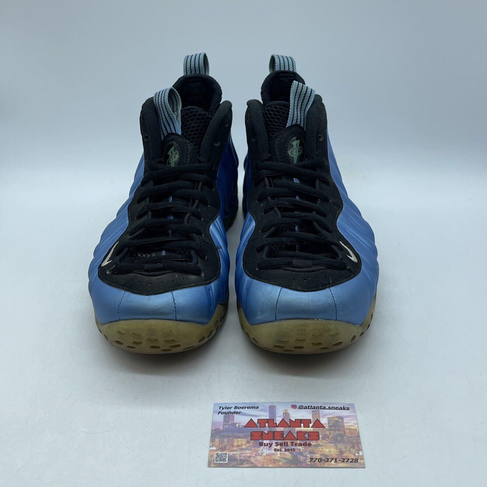 Size 8.5 - Nike Air Foamposite One University Blue Black Suede (314996-402)
