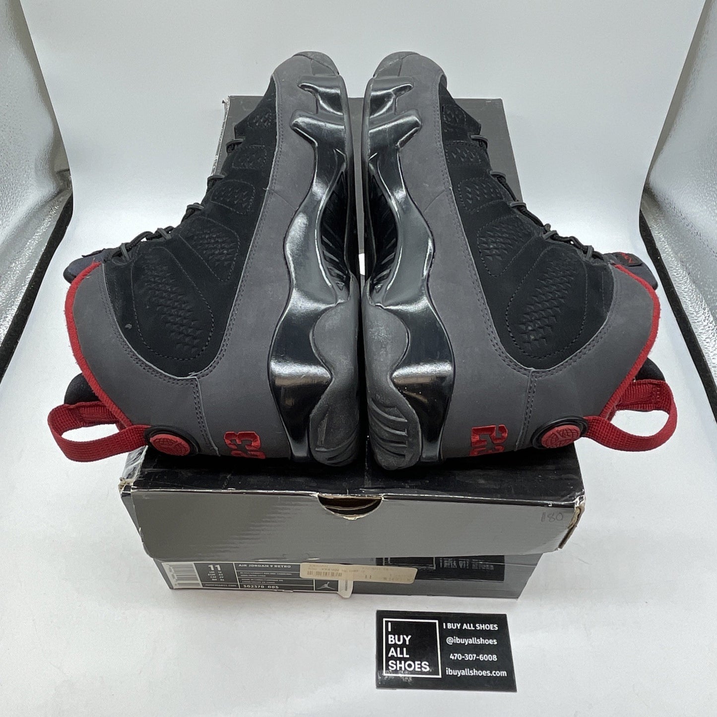 Size 11 - Air Jordan 9 Retro 2010 Charcoal Grey Black Suede (302370-005)