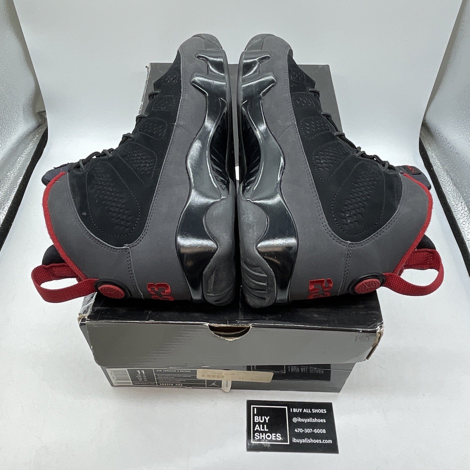 Size 11 - Air Jordan 9 Retro 2010 Charcoal Grey Black Suede (302370-005)