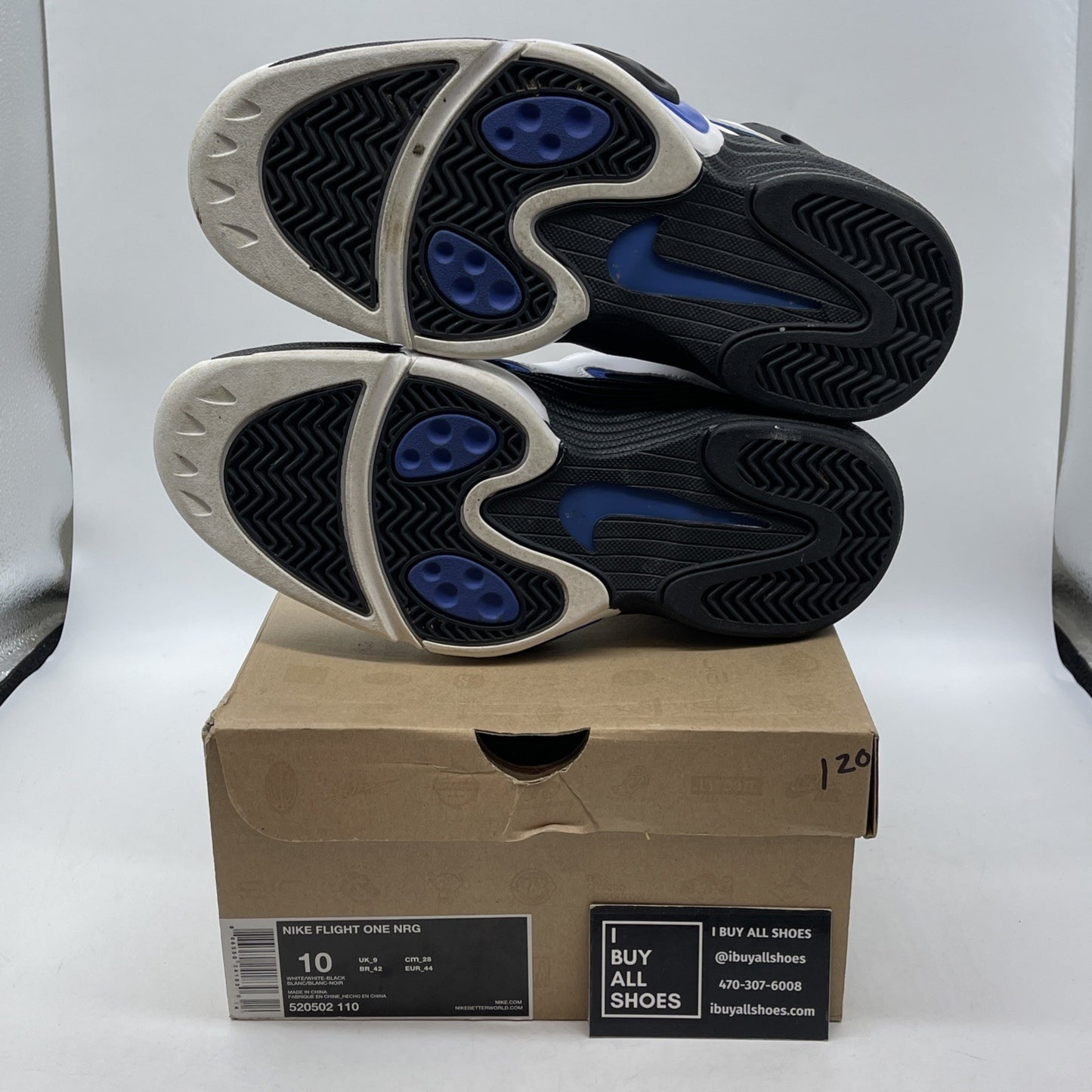 Size 10 - Nike Air Flight One NRG Orlando Magic Suede Leather (520502-110)