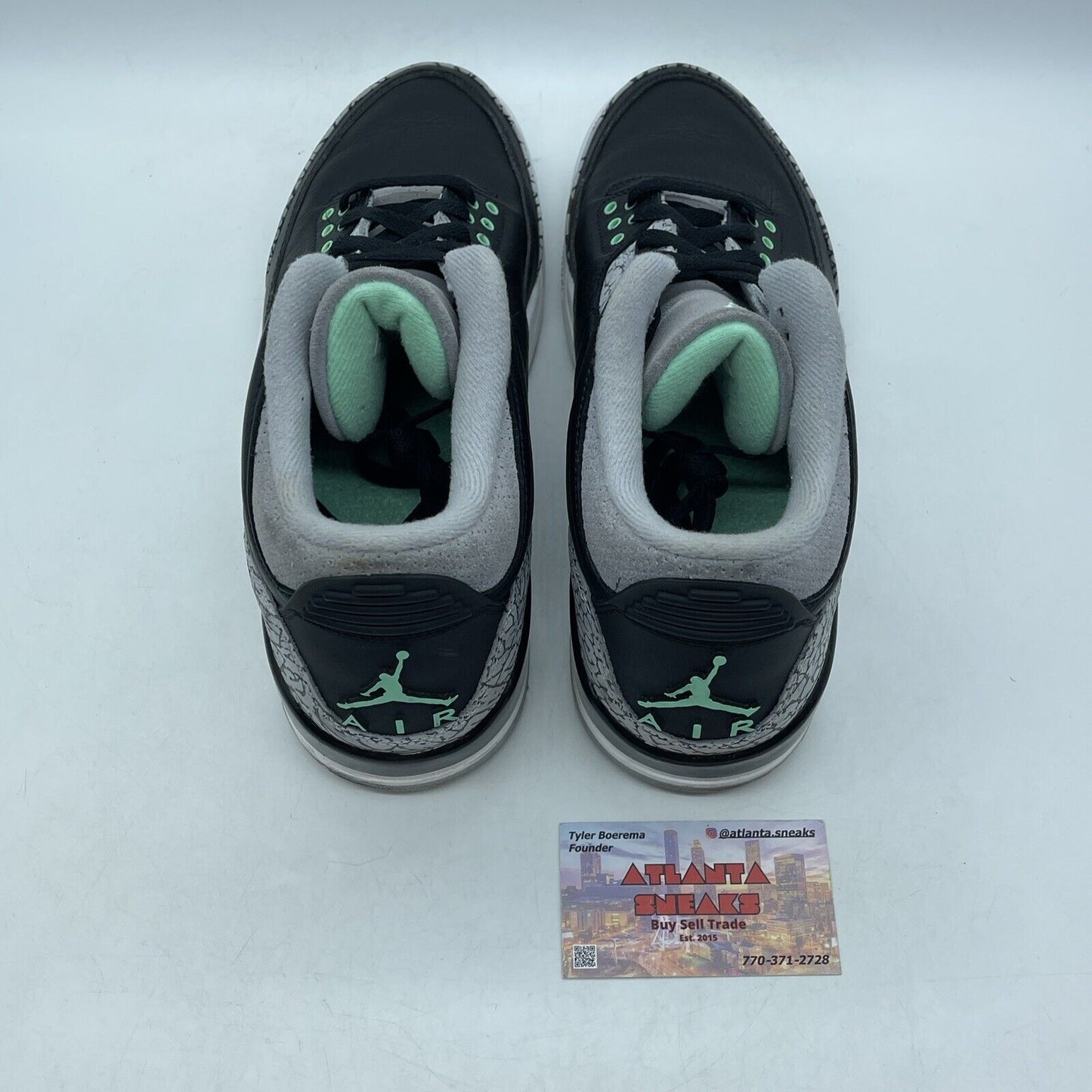 Size 10 - Air Jordan 3 Retro Green Glow Black Gray White (CT8532-031)