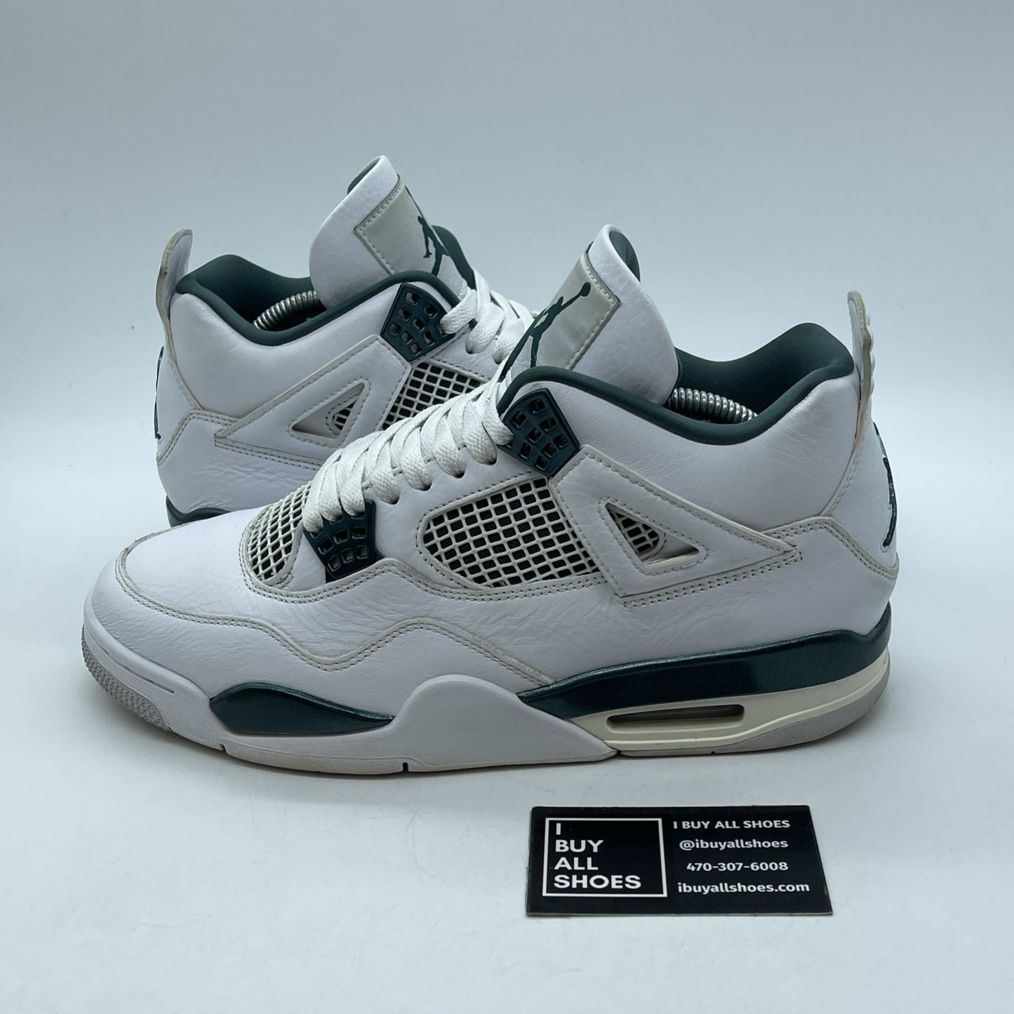 Size 9.5 - Air Jordan 4 Retro Oxidized Green White Leather (FQ8138-103)