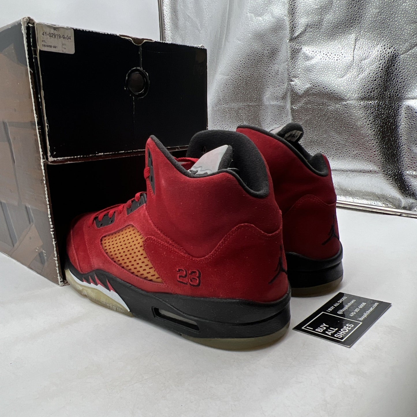 Size 13 - Air Jordan 5 Retro Raging Bull Red Suede (136027-601)