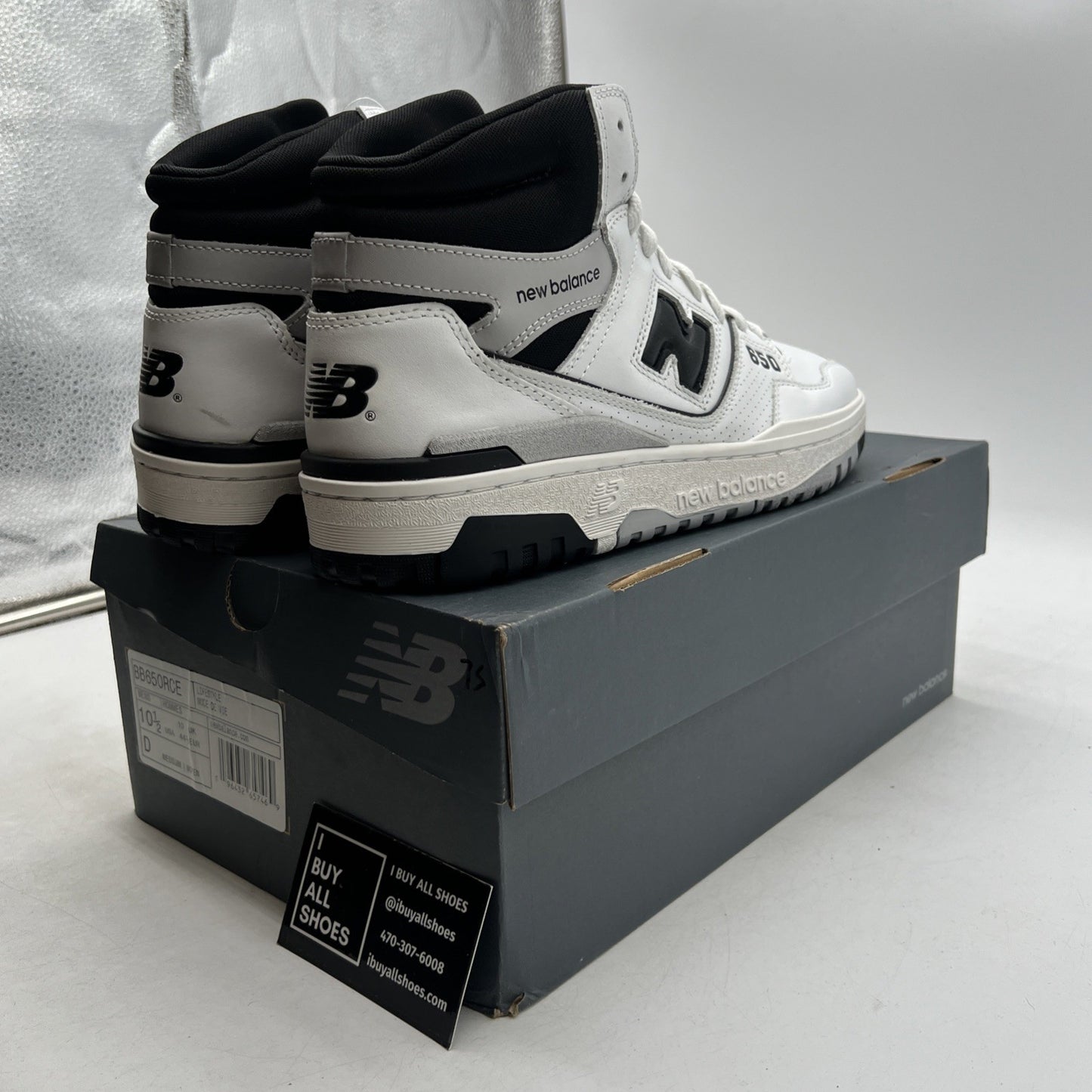 Size 10.5 - New Balance 650R White Black (BB650RCE)