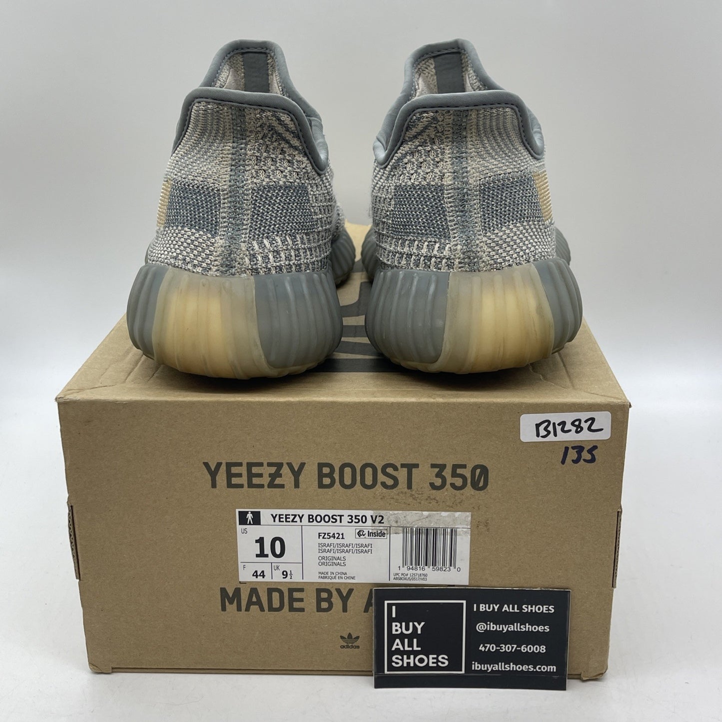 Size 10 - adidas Yeezy Boost 350 V2 Low Israfil Blue Grey Suede (FZ5421)