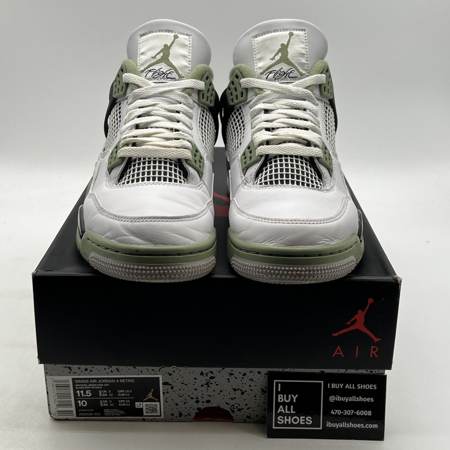 Size 11.5 - Air Jordan 4 Retro Mid Seafoam W (AQ9129-103)