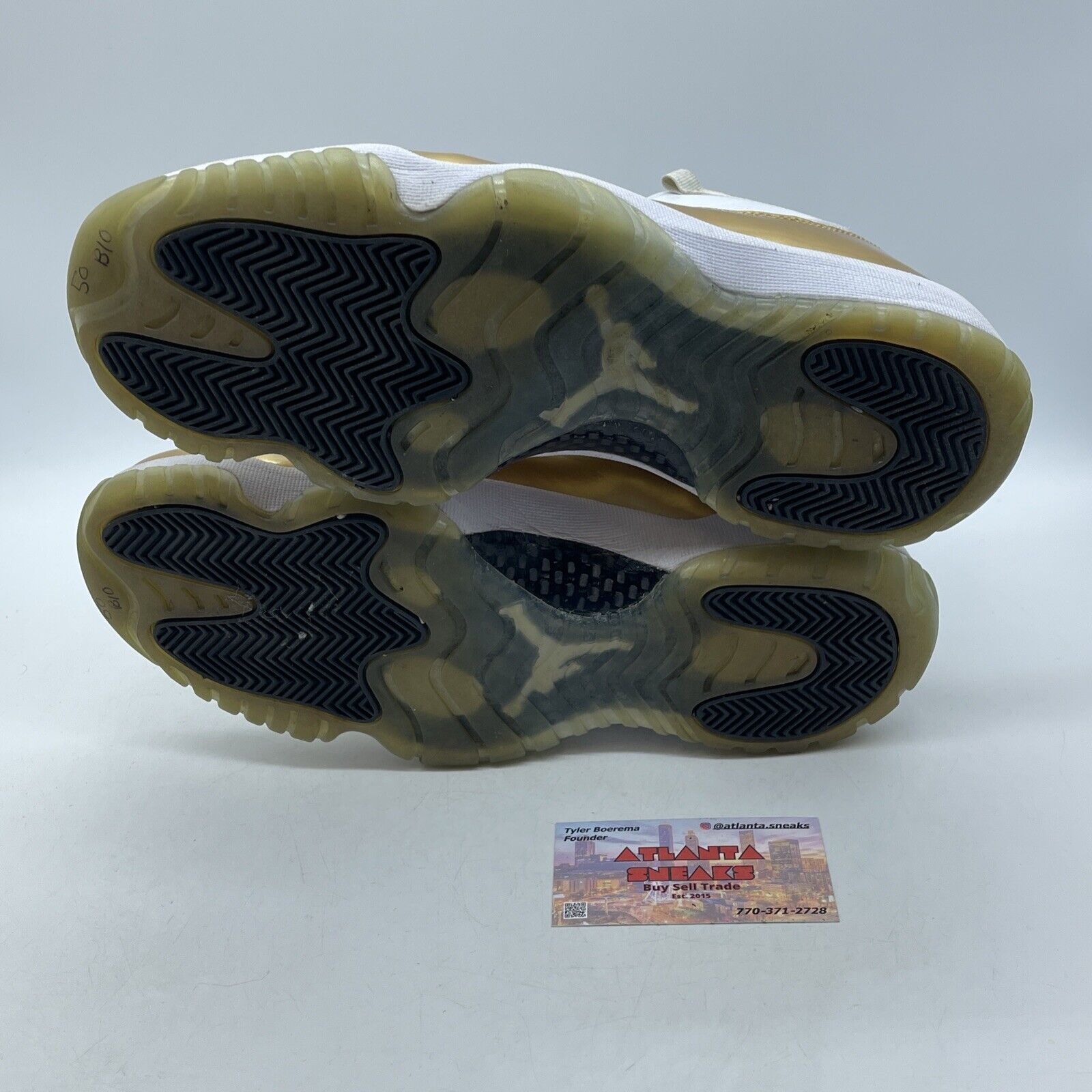 Size 10 - Air Jordan 11 Retro Low Closing Ceremony Gold White Leather 528895-103