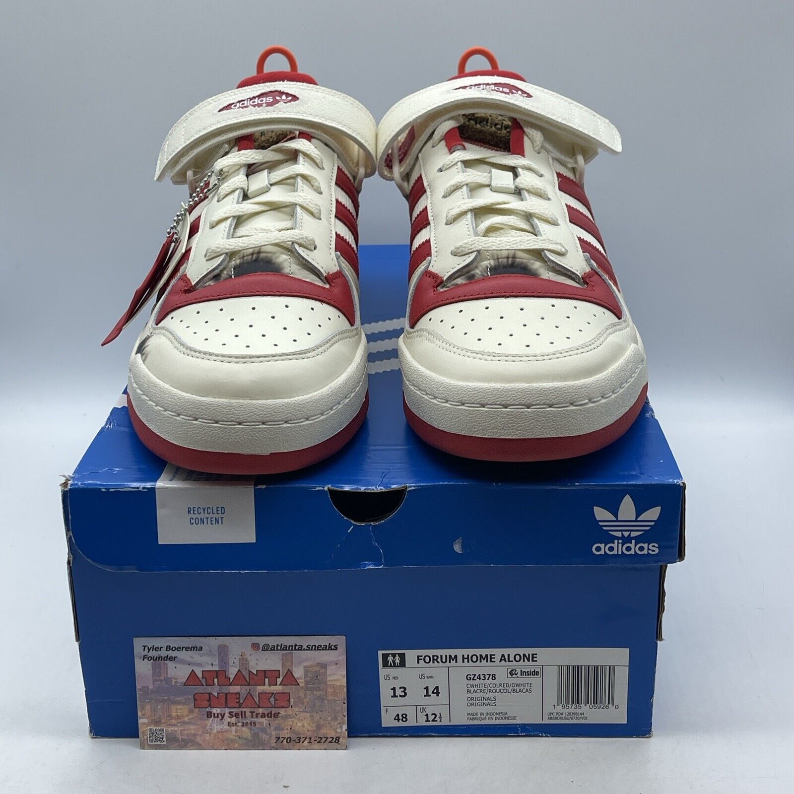 Size 13 - adidas Home Alone x Forum Low Red Tan White Suede Leather (GZ4378)