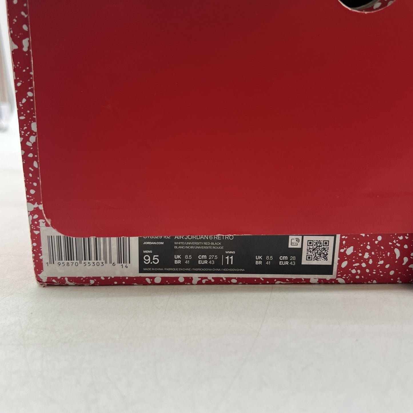Size 9.5 - Air Jordan 6 White and University Red 2022 (CT8529-162)