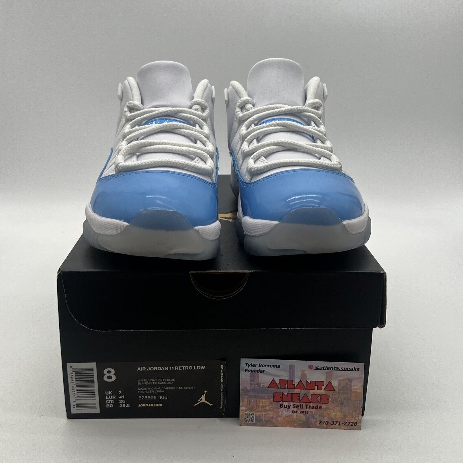 Size 8 - Air Jordan 11 Retro Low UNC 2017 (528896-106)