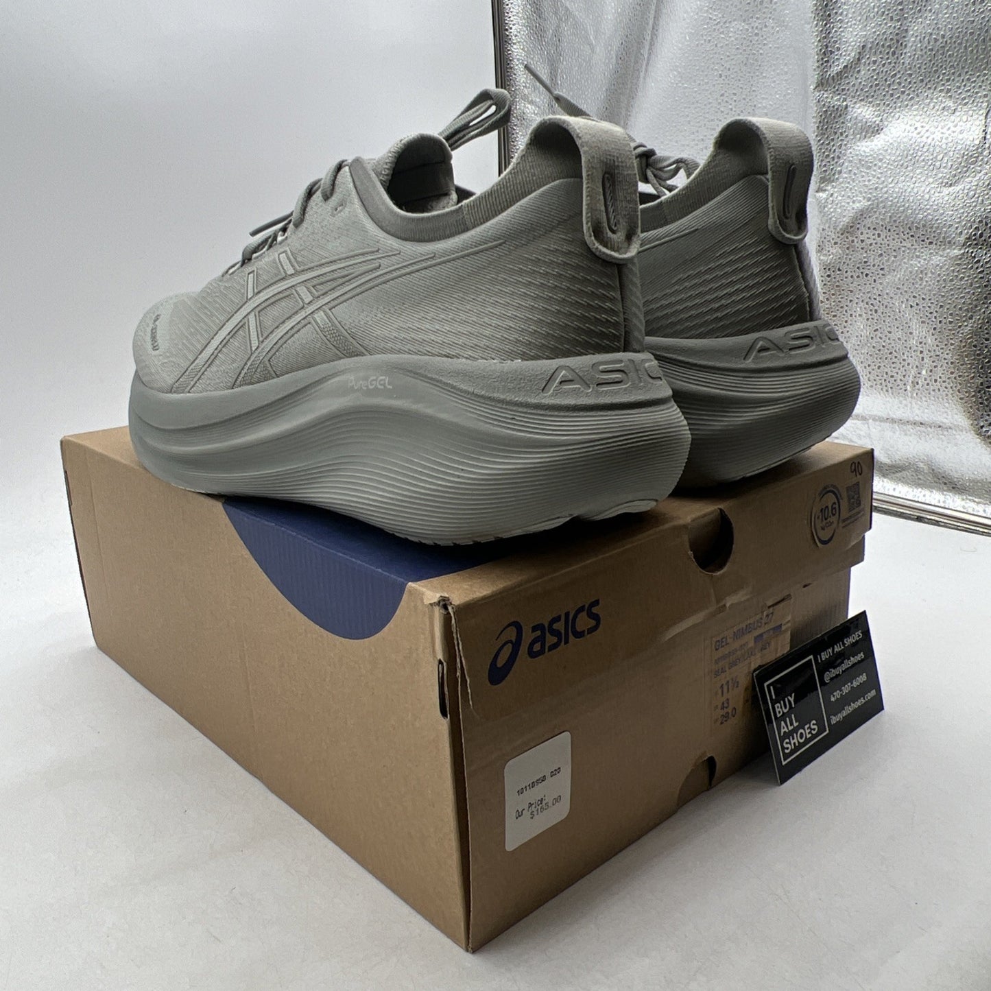Size 11.5 - Asics Gel Nimbus 27 Seal Grey (1011B958-020)