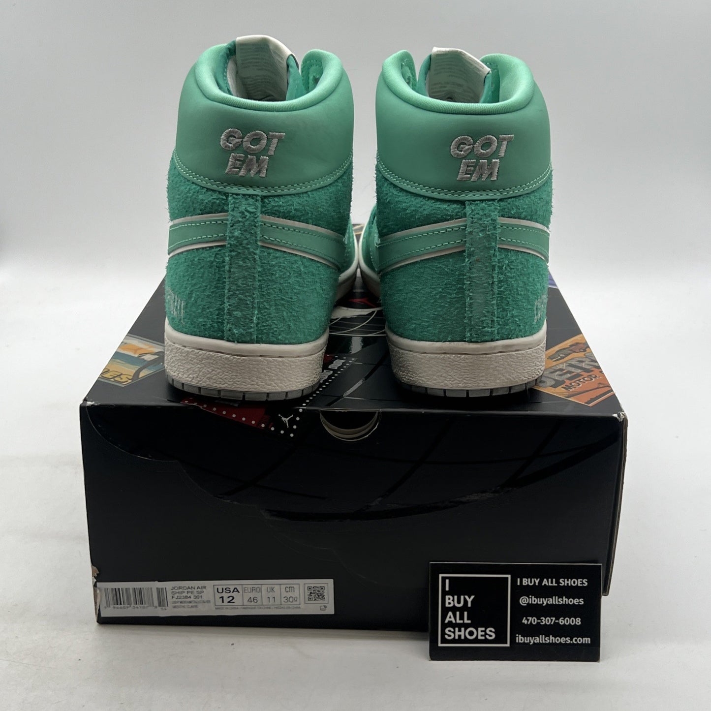 Size 12 - Nike Jordan Air Ship PE SP Corporate GOT 'EM Light Menta (FJ2384-301)