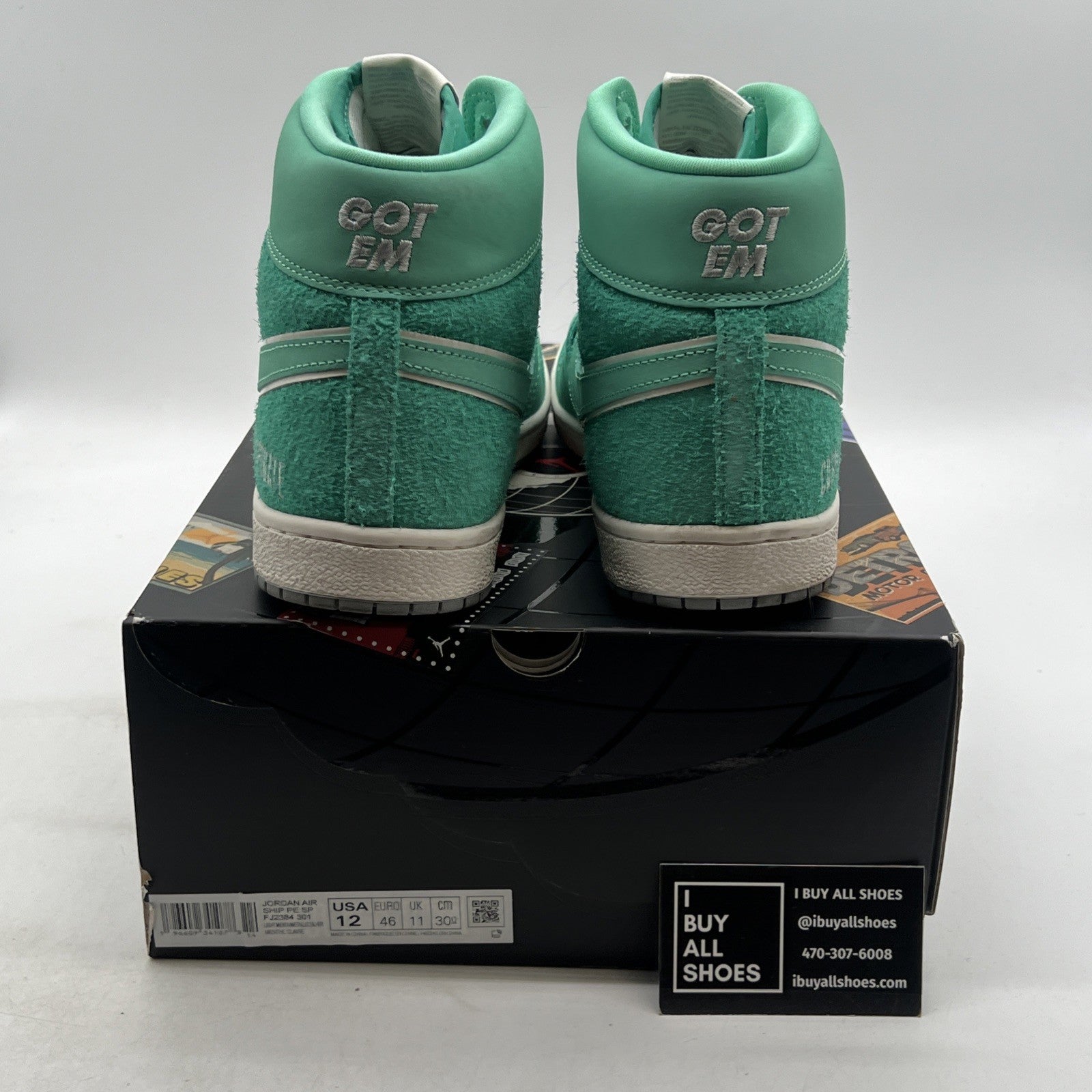 Size 12 - Nike Jordan Air Ship PE SP Corporate GOT 'EM Light Menta (FJ2384-301)