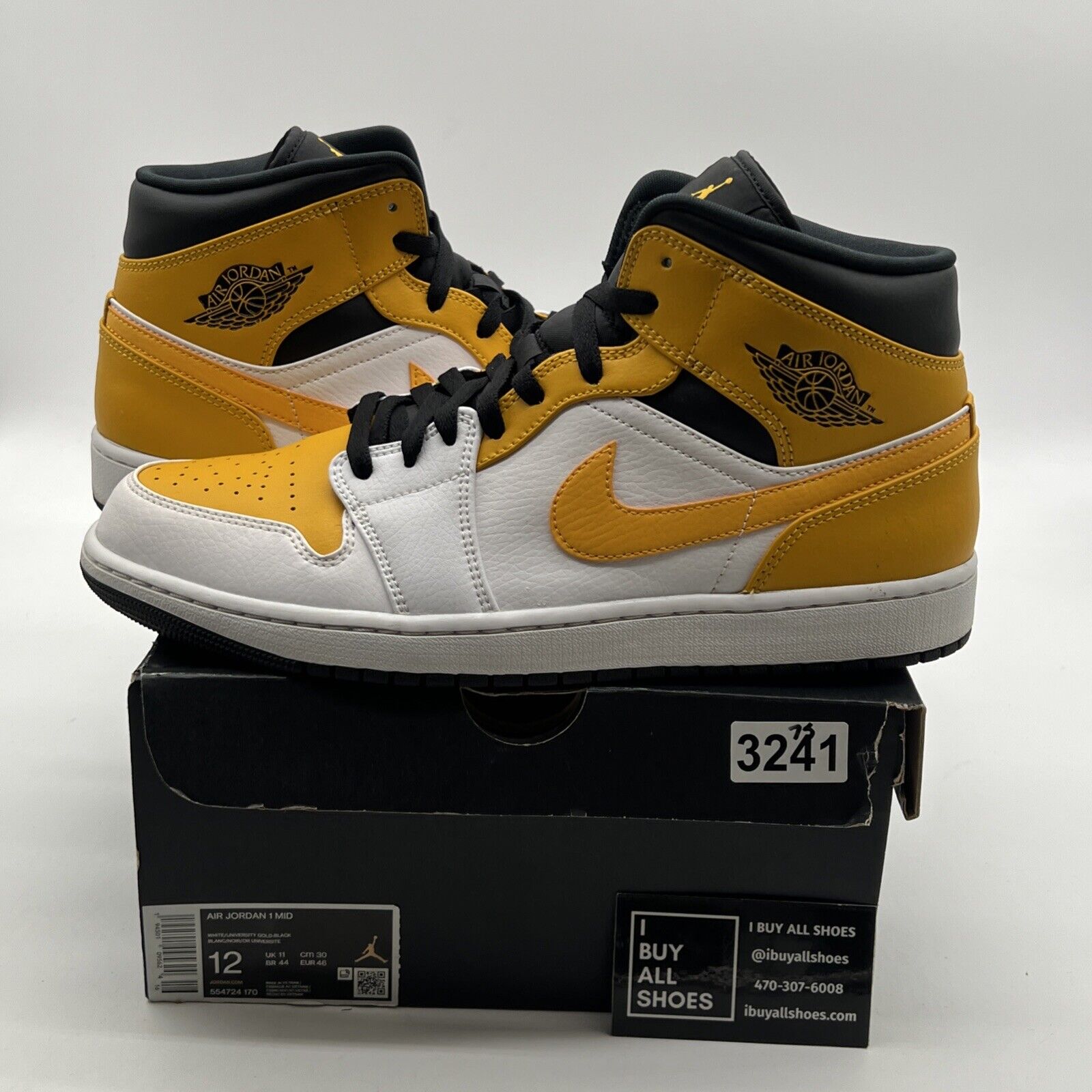 Size 12 - Air Jordan 1 Mid University Gold (554724-170)