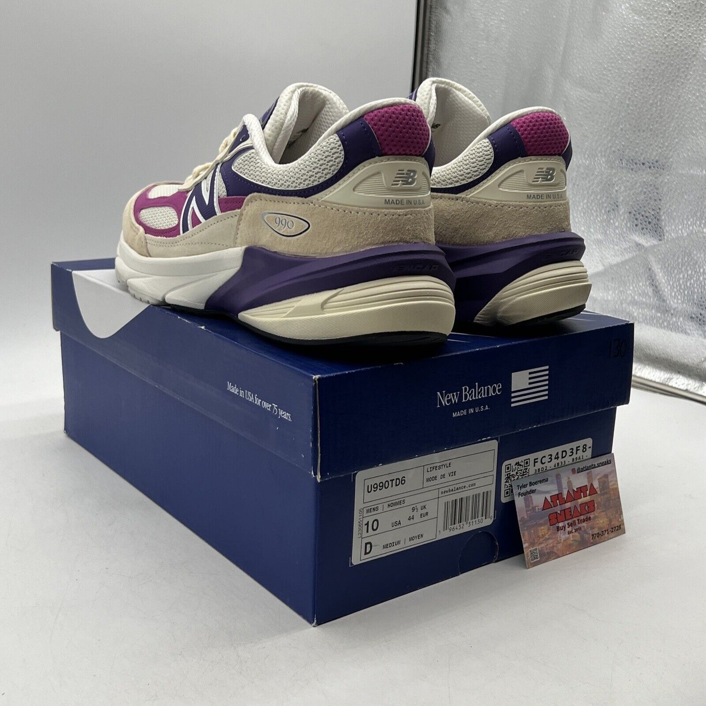 Size 10 - New Balance Teddy Santis x 990v6 Made in USA Macadamia Nut Magenta