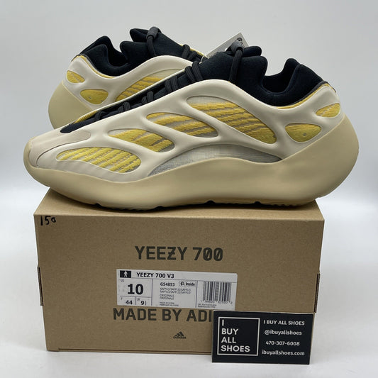 Size 10 - adidas Yeezy 700 V3 Safflower Yellow Black Suede (G54853)