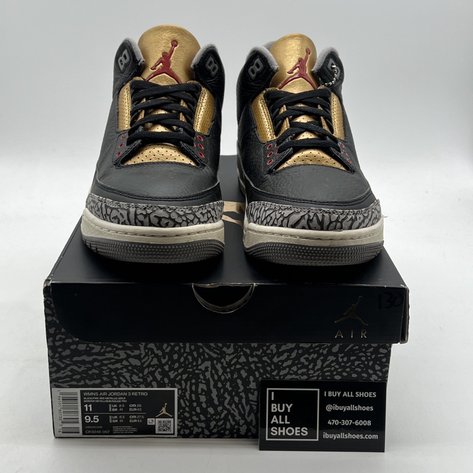 Size 11 - Air Jordan 3 Retro Mid Black Gold W (CK9246-067)
